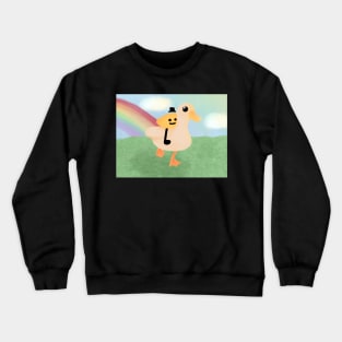 Gribby the Lemon Guy riding a majestic duck Crewneck Sweatshirt